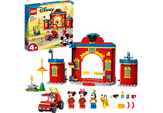 LEGO Mickey and Friends 10776 Mickys Feuerwehrstation und Feuerwehrauto Spielset, Mehrfarbig