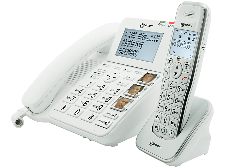 Geemarc Telefoon - Antwoordeapparaat Amplidect 295 Combi + Vaste Telefoon (dect295_combi_wh_vde)