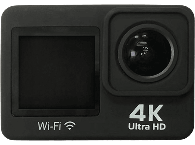 Videocámara deportiva - SK8 Élite Plus, Calidad 4K, MP4, 20 MP, Micro USB y HDMI Out, Negro