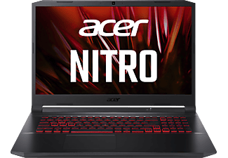 ACER Gaming Notebook Nitro 5, i7-11800H, 16GB RAM, 512GB SSD,  RTX3050Ti, 17.3 Zoll FHD 144Hz, Schwarz/Rot
