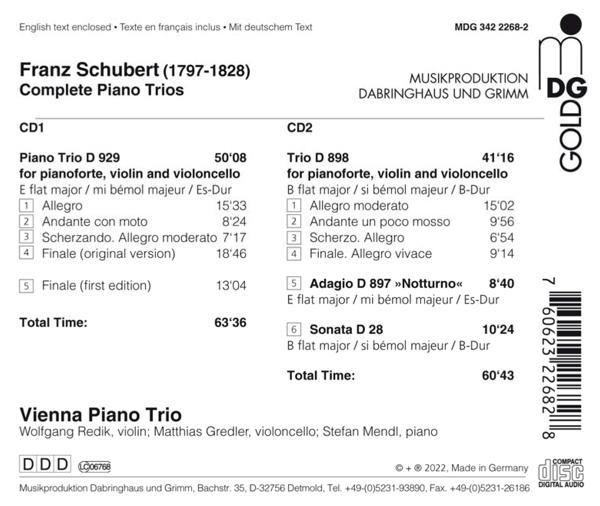 Wiener Klaviertrio - Sämtliche Klaviertrios  - (CD)
