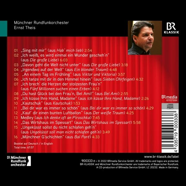 Eine CD mit Titelliste und einem Bild eines Mannes. Es ist für das Münchner Rundfunkorchester.