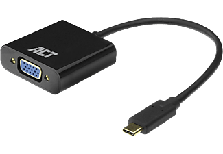 ACT USB Type-C - VGA adapter, max 1920 x 1080, fekete (AC7300)