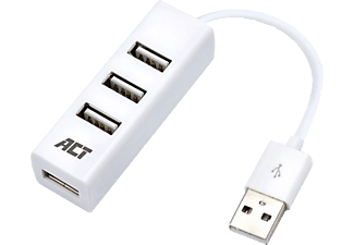 ACT 4 portos USB 2.0 mini HUB, fehér (AC6200)