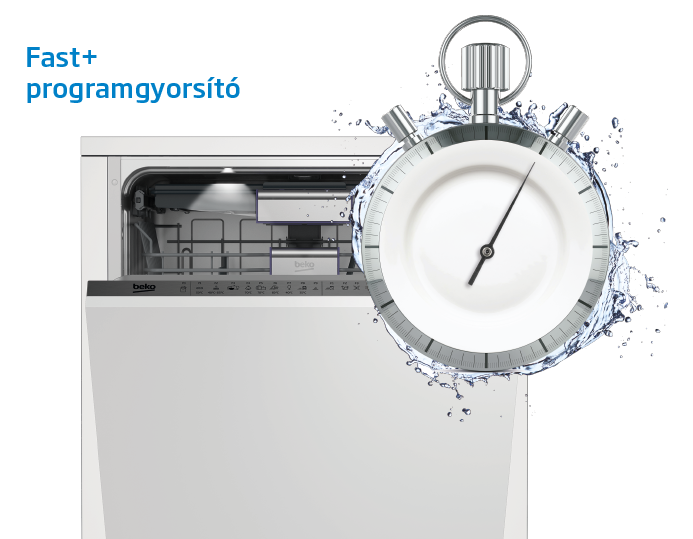 BEKO DIS-26021 Beépíthető keskeny mosogatógép