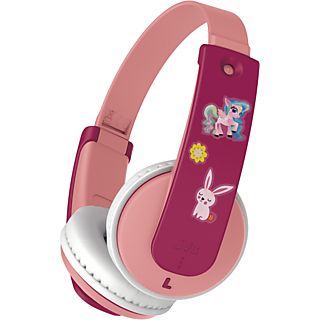 Auriculares infantiles - JVC HA-KD10W-PE, De diadema, Bluetooth 5.0, Rosa