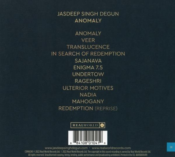 Albumcover mit Titelliste. Dunkelblauer Hintergrund mit weißem Text.