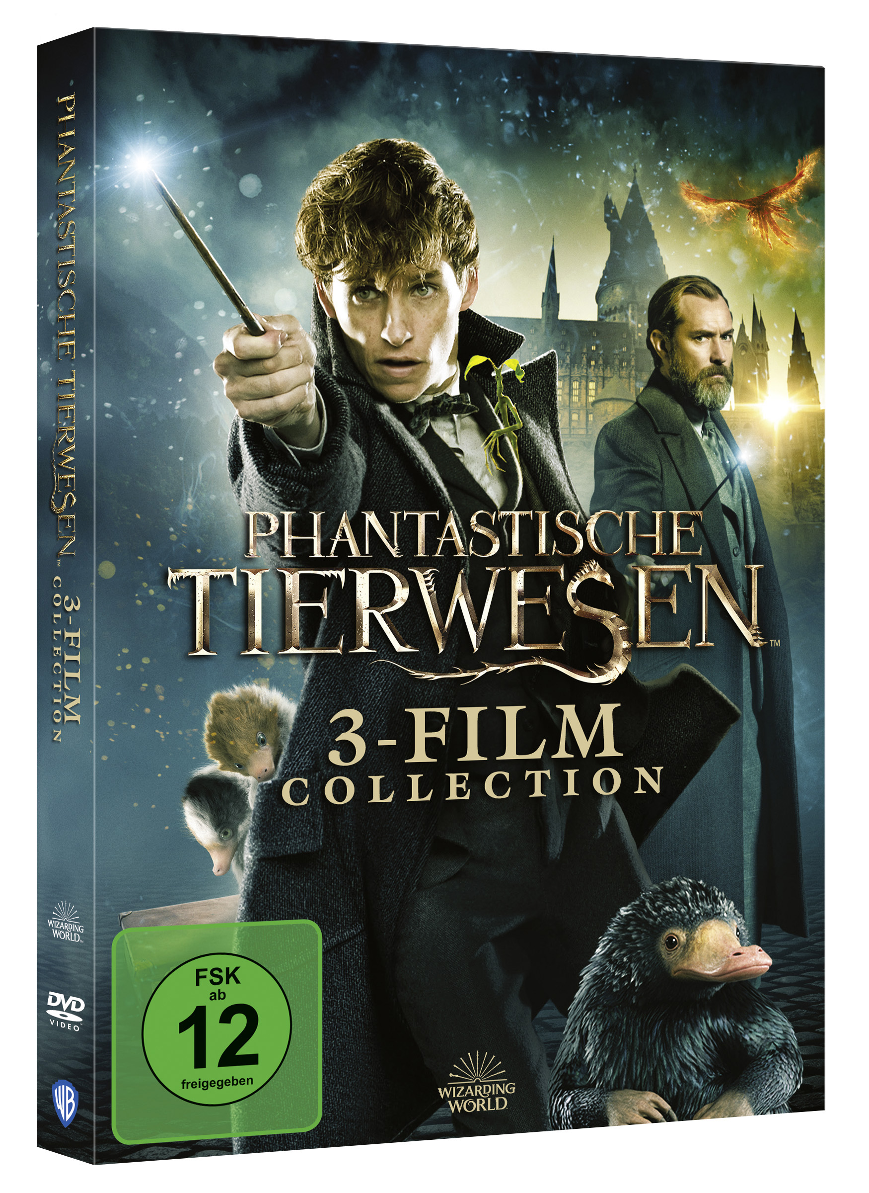 DVD-Hülle für die 'Phantastische Tierwesen'-Sammlung. Enthält Schauspieler- und Filmdetails.
