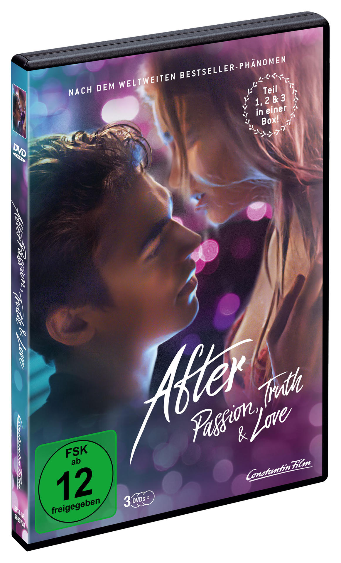 DVD-Box-Set mit Umarmung, 'After Passion Truth & Love'.