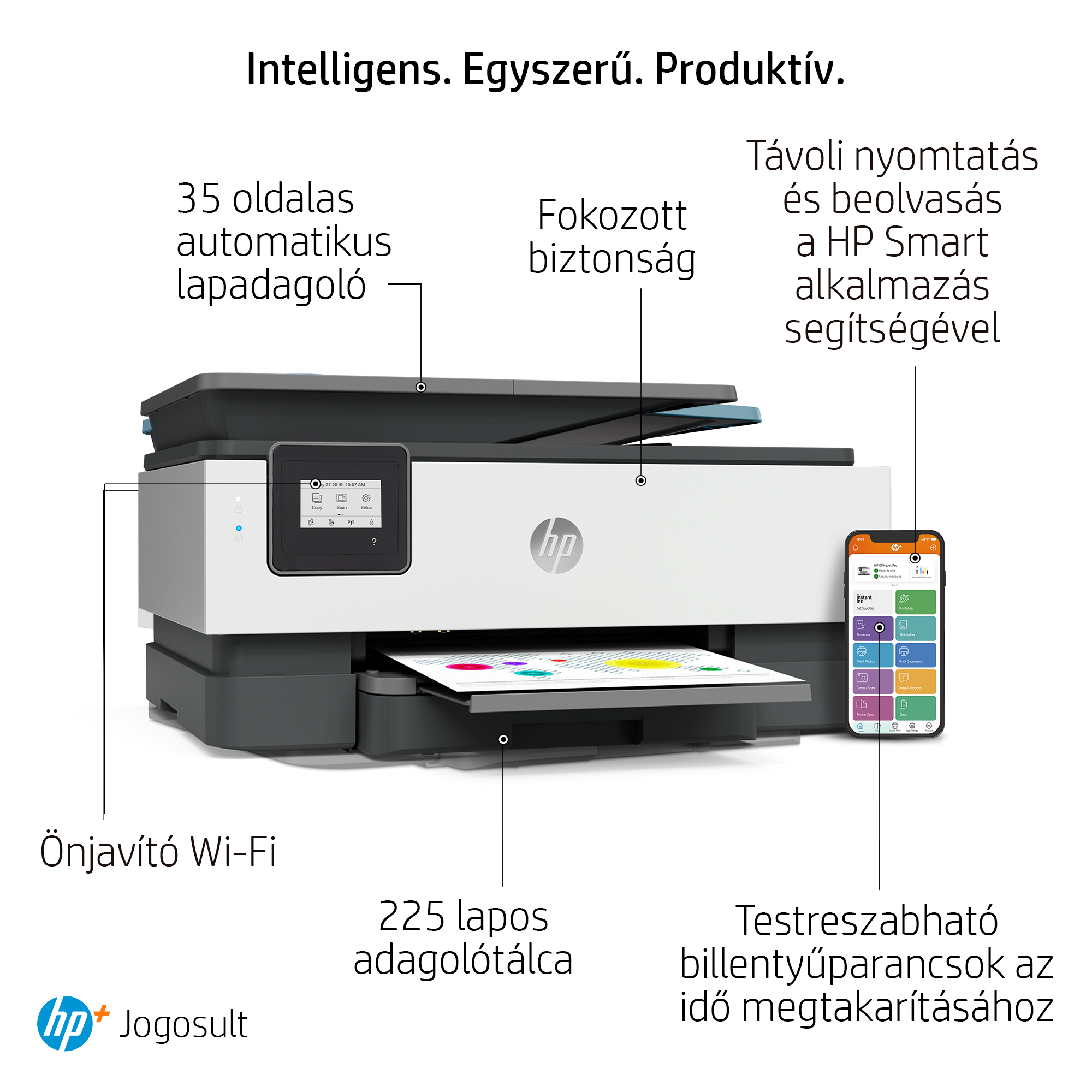 HP OfficeJet 8012E HP+, Instant Ink ready multifunkciós színes DUPLEX WiFi tintasugaras nyomtató (228F8B)