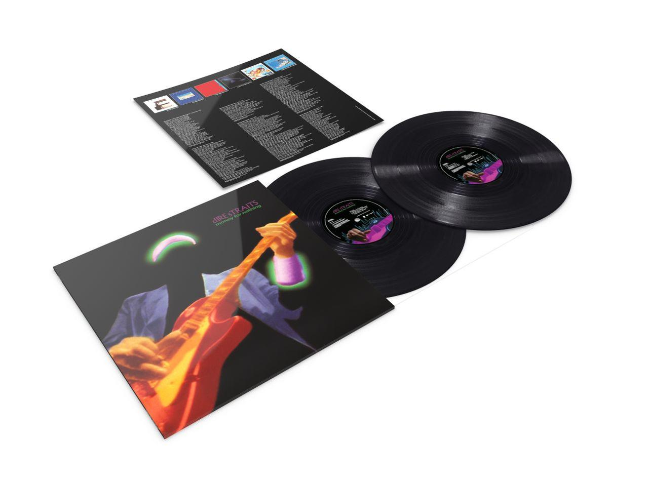 Two black vinyl records with a cover featuring a guitar and a colorful graphic.