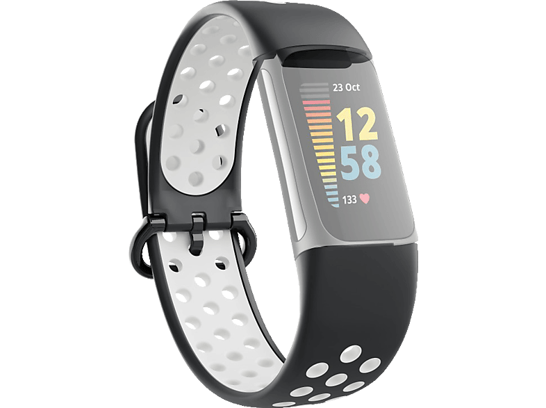 Fitbit, HAMA Ersatzarmband, Sportarmband, Grau/Schwarz