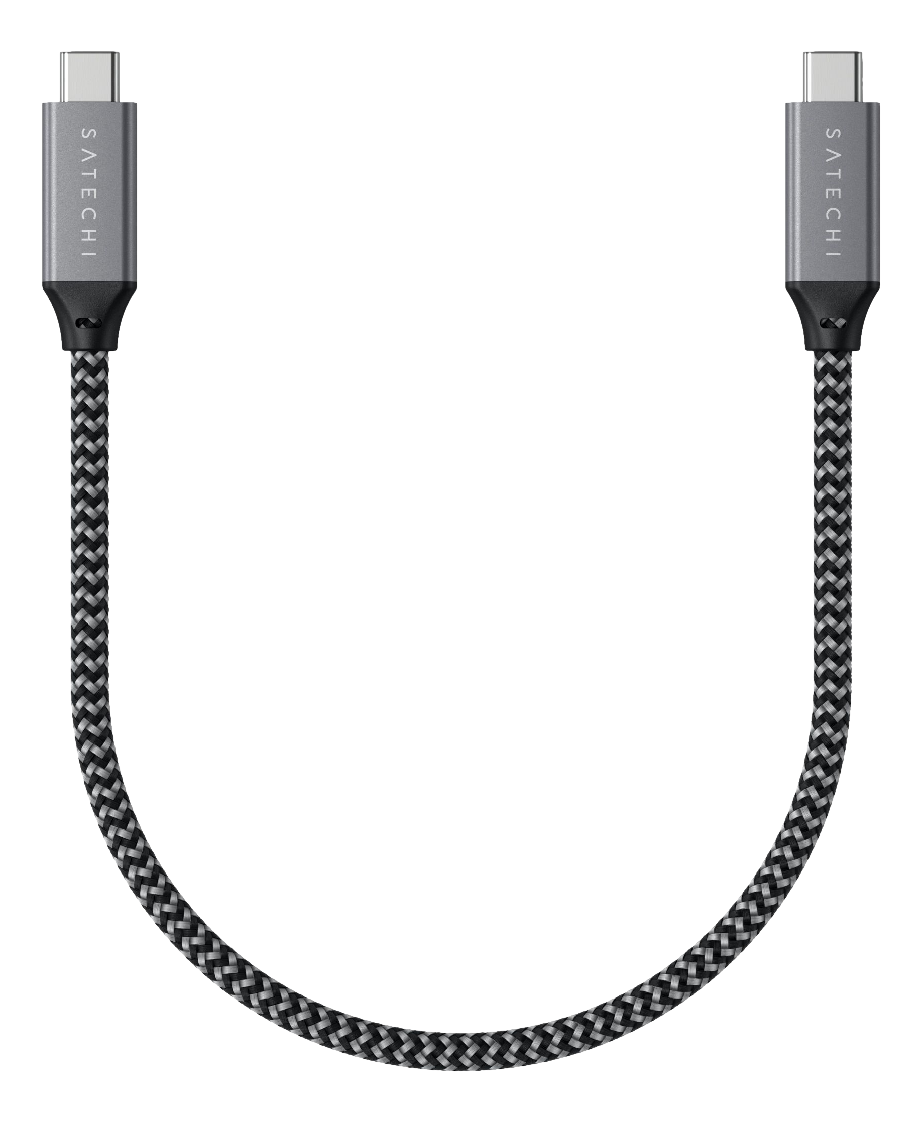 SATECHI ST-U4C25M - USB4-C zu USB-C Braidkabel (Space Gray)