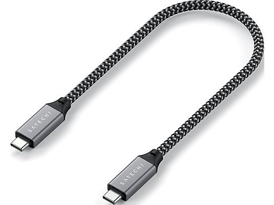 SATECHI ST-U4C25M - Câble tressé USB4-C vers USB-C (Space Gray)