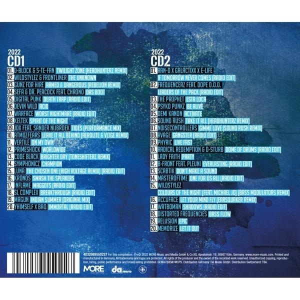 Albumcover mit Titelliste, sowie eine Liste der Songs auf der CD.