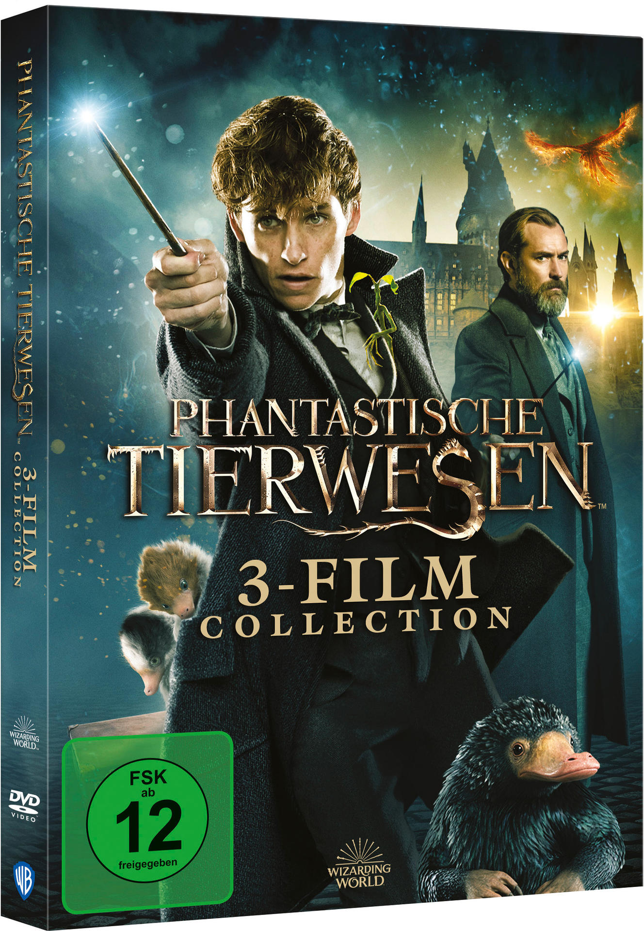 DVD-Boxset mit 'Phantastische Tierwesen' Charakteren.