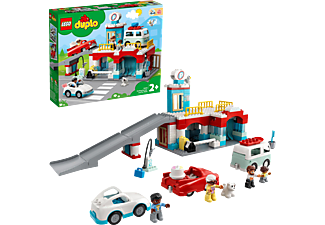 LEGO DUPLO 10948 Parkhaus mit Autowaschanlage Bausatz, Mehrfarbig