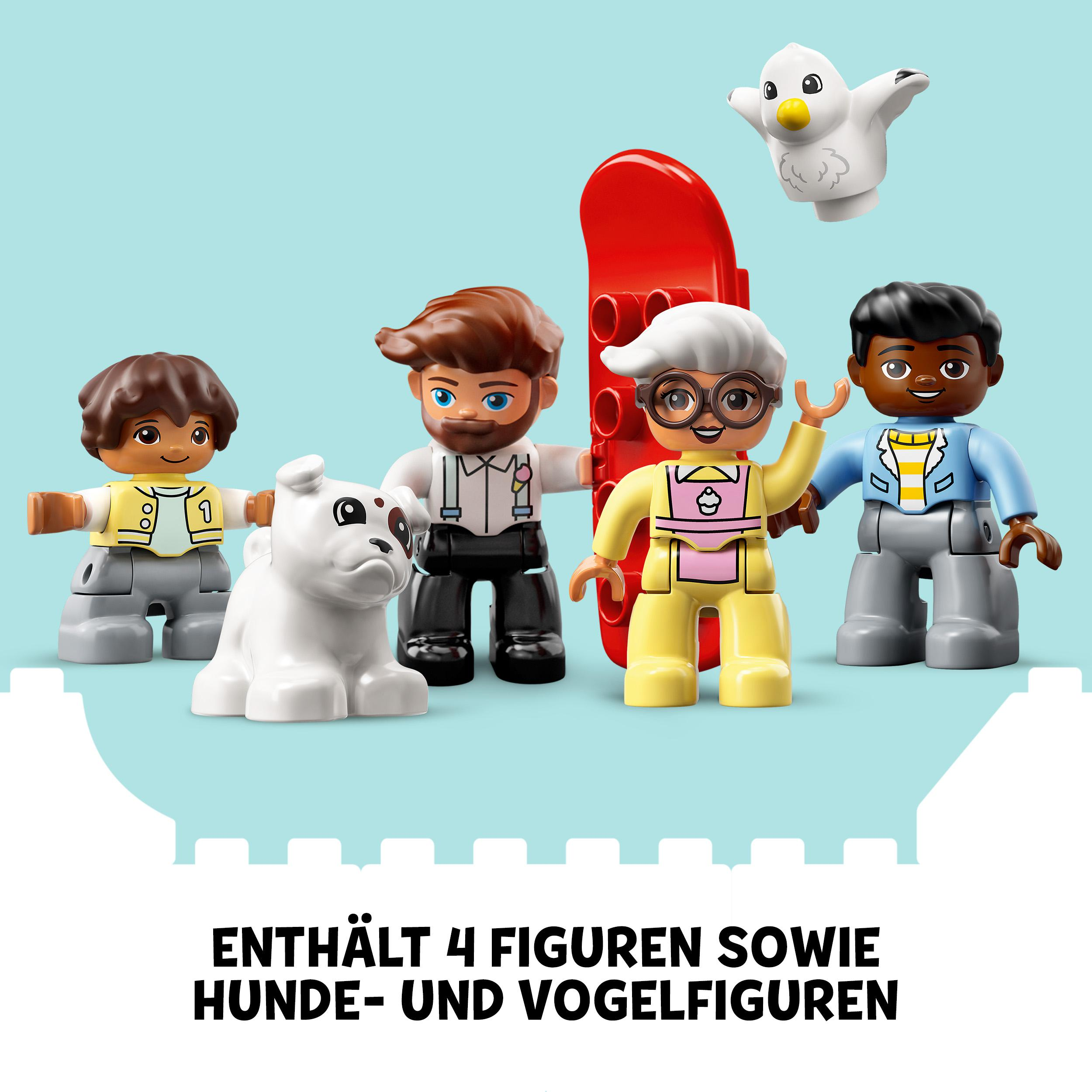 LEGO DUPLO 10948 Parkhaus mit Autowaschanlage Bausatz, Mehrfarbig