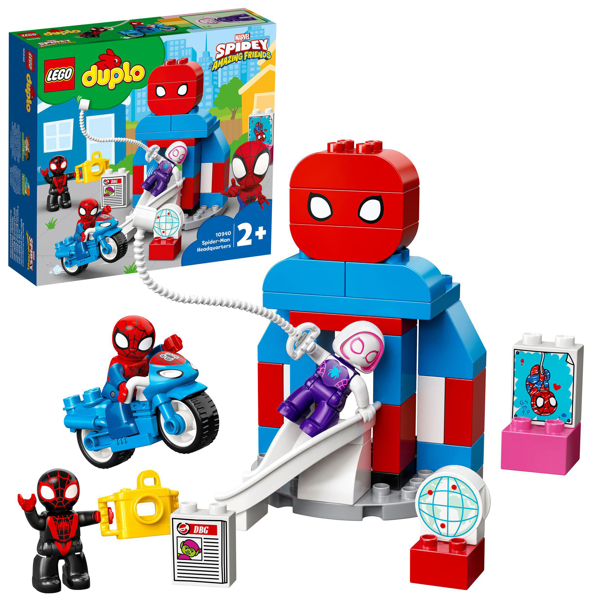 LEGO DUPLO Super Heroes 10940 Spider-Mans Hauptquartier Spielset, Mehrfarbig