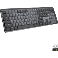 LOGITECH Tastatur MX Mechanical Full Size, Bluetooth/USB, Mechanische Tasten, Graphit