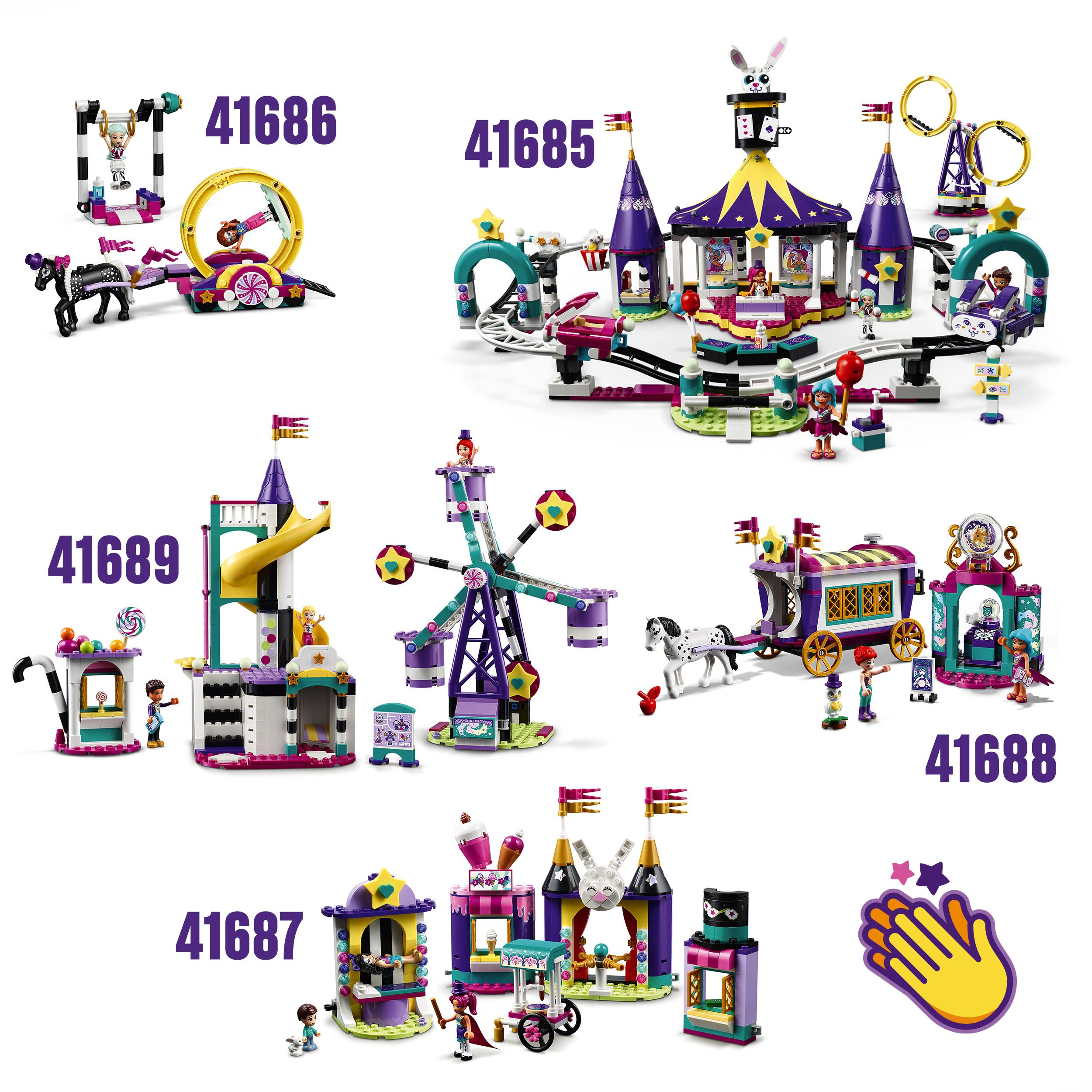 LEGO Friends 41687 Magische Jahrmarktbuden Bausatz, Mehrfarbig