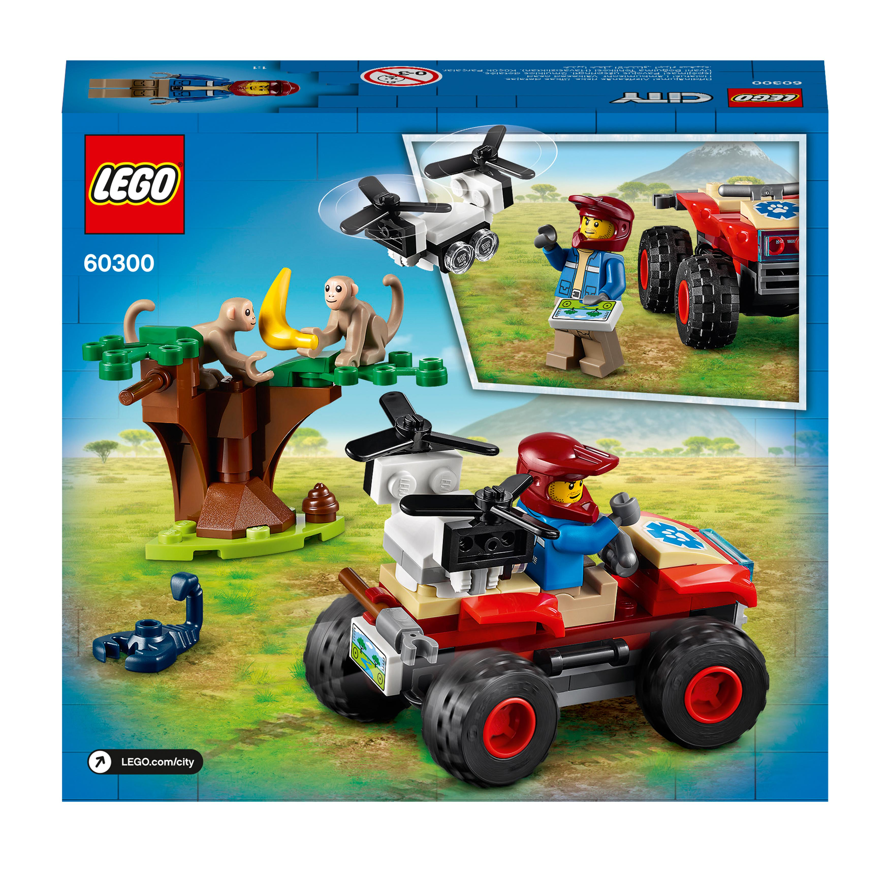LEGO City 60300 Tierrettungs-Quad Bausatz, Mehrfarbig
