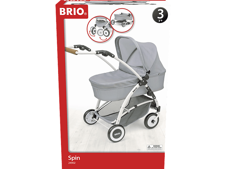 BRIO Puppenwagen Spin, grau BRIO Puppenwagen Mehrfarbig