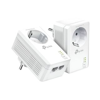 Adaptador PLC - TP-Link TL-PA7027PKIT, Plug and Play, 2 puertos Gigabit, 1000 Mbps, Blanco