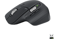 LOGITECH Maus MX Master 3S, Bluetooth/USB, 2.4 GHz via USB, 8000dpi, Graphit