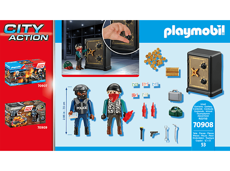 Thumbnail - PLAYMOBIL 70908 Starter Pack Tresorknacker Spielset, Mehrfarbig