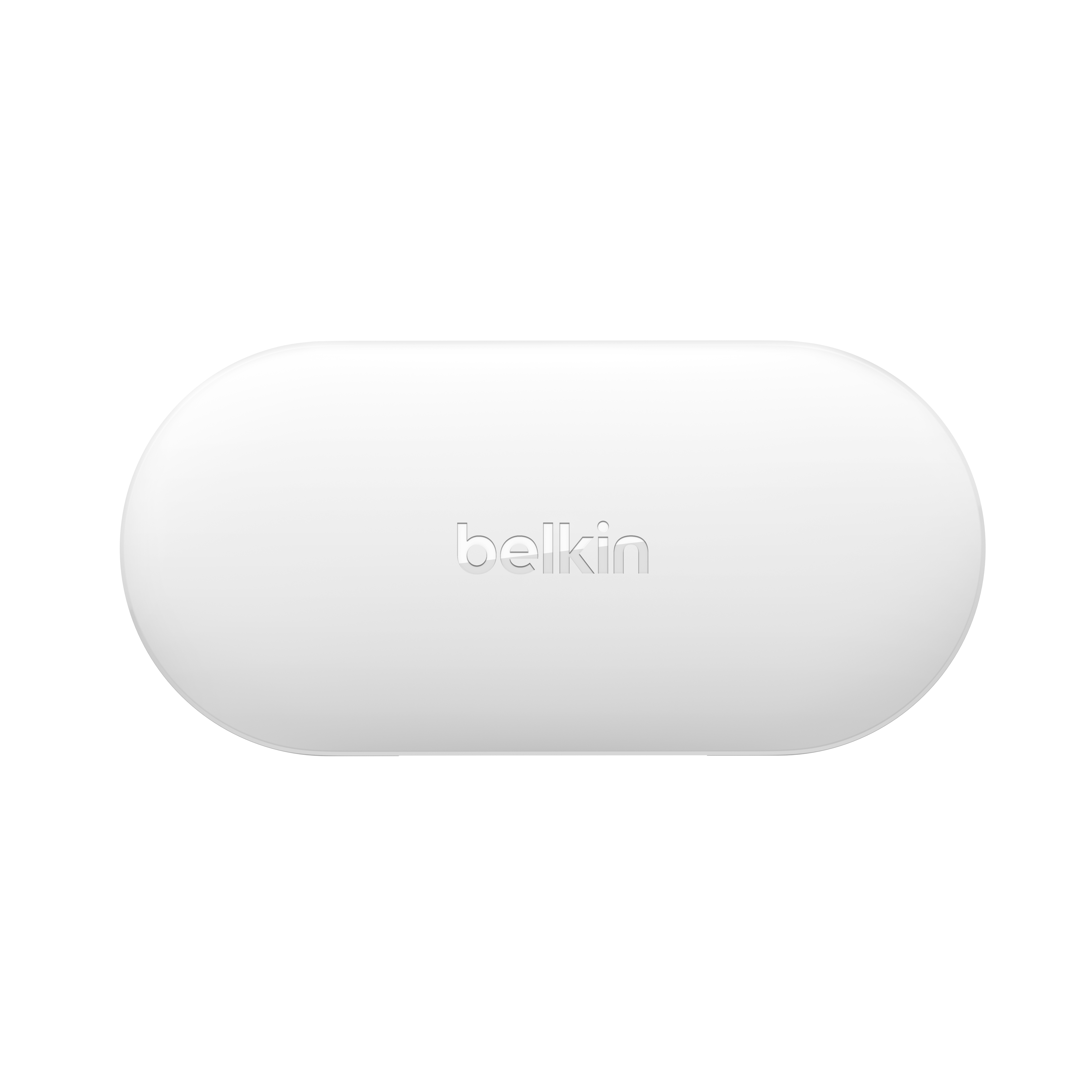 Üzerinde marka adı bulunan beyaz bir Belkin Wi-Fi cihazı, beyaz bir arka plana karşı izole edilmiş.