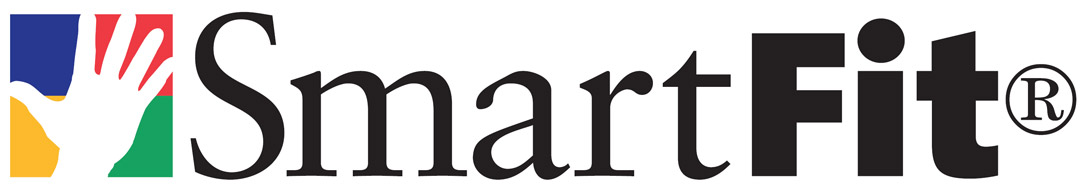 SmartFit logó kézsziluettel, és a SmartFit szóval vastag, fekete betűkkel.