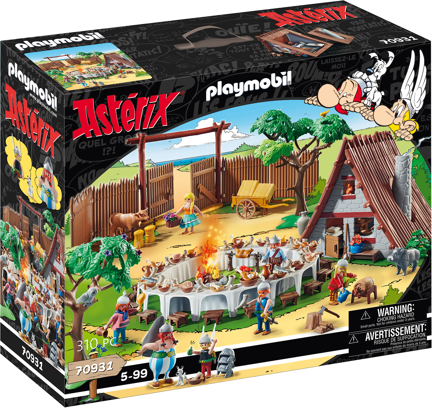 Asterix: Großes 70931 Mehrfarbig Spielset, PLAYMOBIL Dorffest