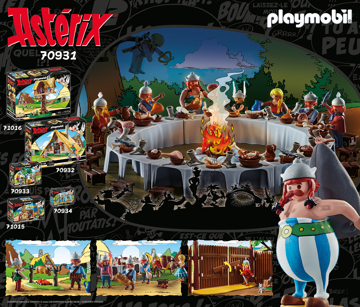 Asterix: Großes 70931 Mehrfarbig Spielset, PLAYMOBIL Dorffest