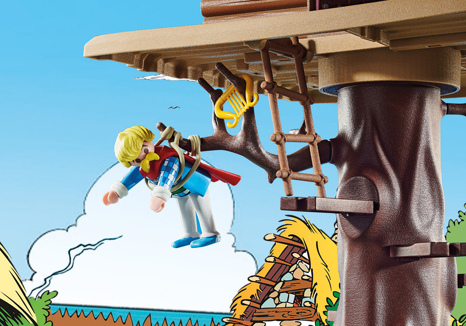 PLAYMOBIL 71016 Asterix: mit Troubadix Mehrfarbig Baumhaus Spielset