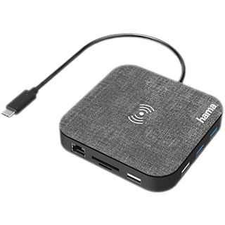 HAMA USB-C hub met draadloze lader 12-in-1 (200134)