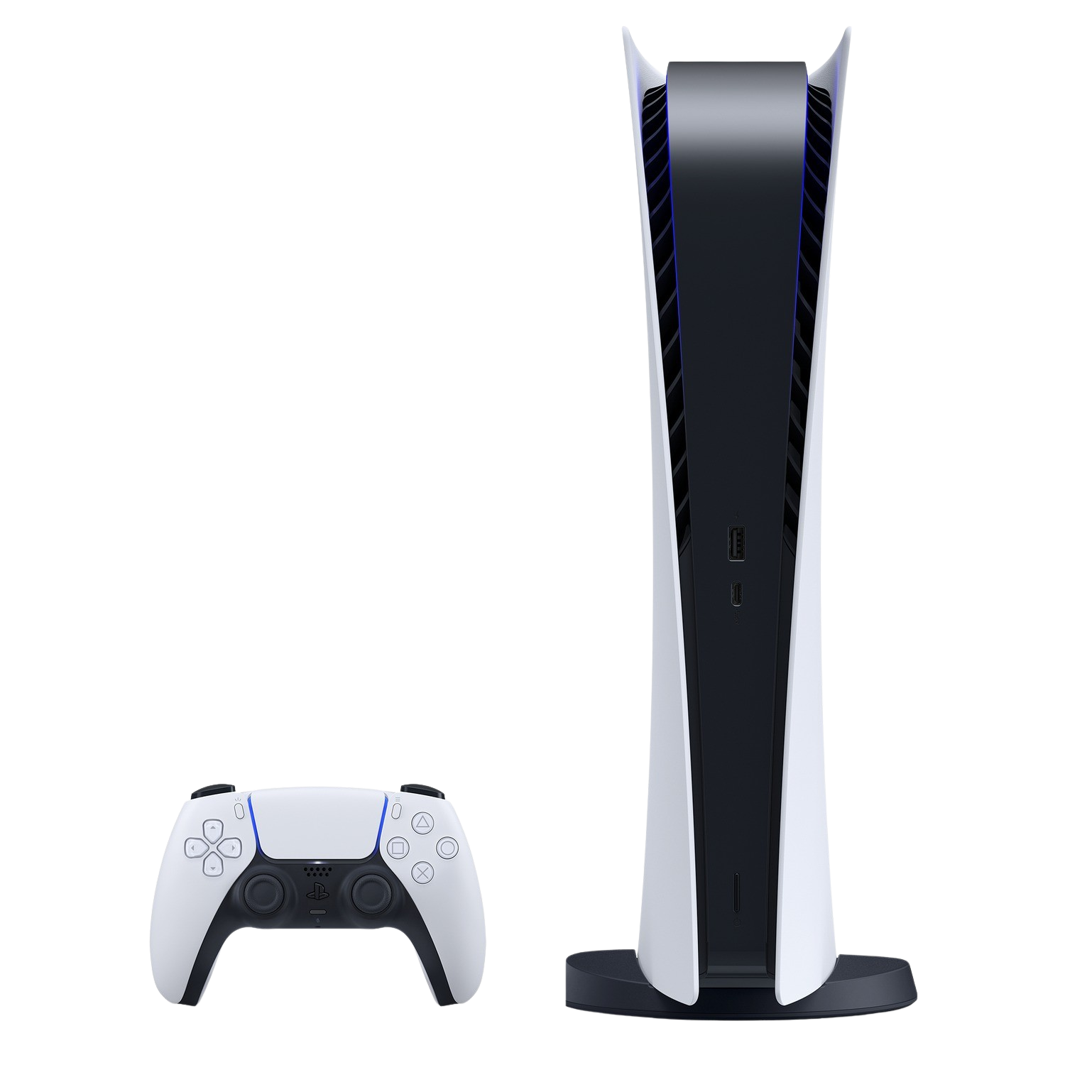 Consola - Sony PS5 Digital Edition, 825 GB, 4K, HDR, Blanco + Juego Horizon Forbidden West