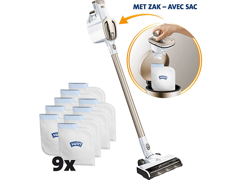 Swirl Steelstofzuiger Quinyo Essential + 25.9 V (6775345) 2 In 1 Wit