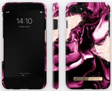 IDEAL OF SWEDEN Cover Fashion iPhone 8 / 7 / 6 / 6s / SE Golden Ruby Marble (DS FC319-IP876)