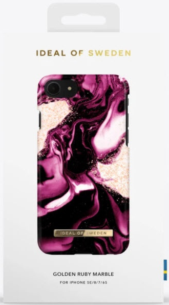 IDEAL OF SWEDEN Cover Fashion iPhone 8 / 7 / 6 / 6s / SE Golden Ruby Marble (DS FC319-IP876)