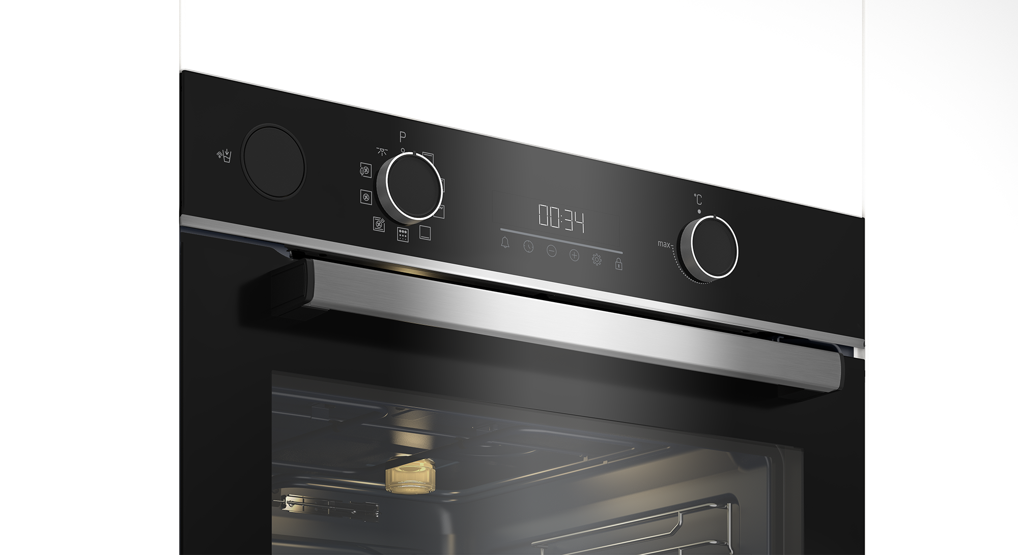 Horno - Beko BBIS13300XPE, 72 l, Integrable, Pirolítico + SteamShine®, Negro