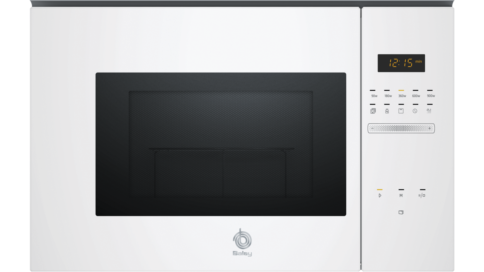 REACONDICIONADO Microondas integrable - Balay 3CG5175B2, Grill, 900W, 25 L, 5 niveles de potencia, Blanco