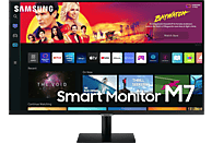 Monitor - Samsung LS32BM700UUXEN, 32" UHD 4K, 4 ms, 60 Hz, Wi-Fi 5, Bluetooth 4.2, 2x HDMI 2.0, 3x USB Hub, Negro