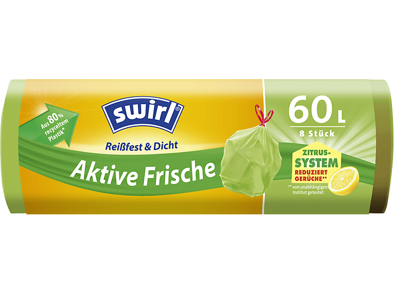 Swirl Müllbeutel Aktive Frische 60l, 8 Stück