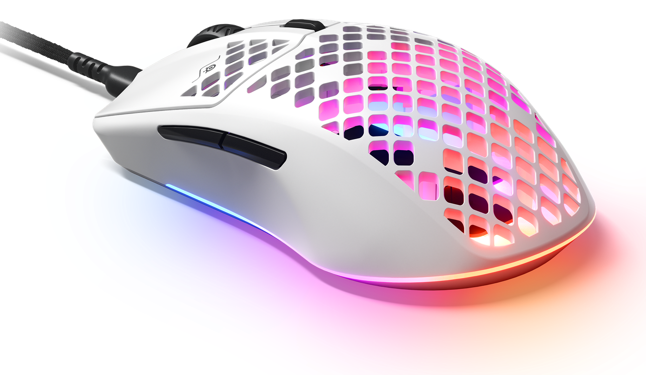 STEELSERIES Aerox 3 2022 edition gamer egér, USB-C, 200-8500 dpi, RGB, fehér (62603)