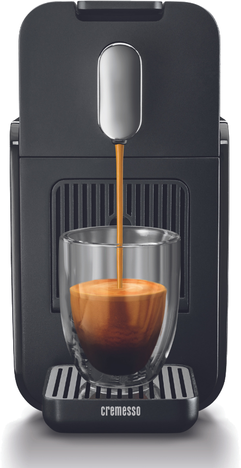 CREMESSO 3301249 Brava Graphite Black Kapszulás kávéfőző, 19 bar, 3 programozható gomb