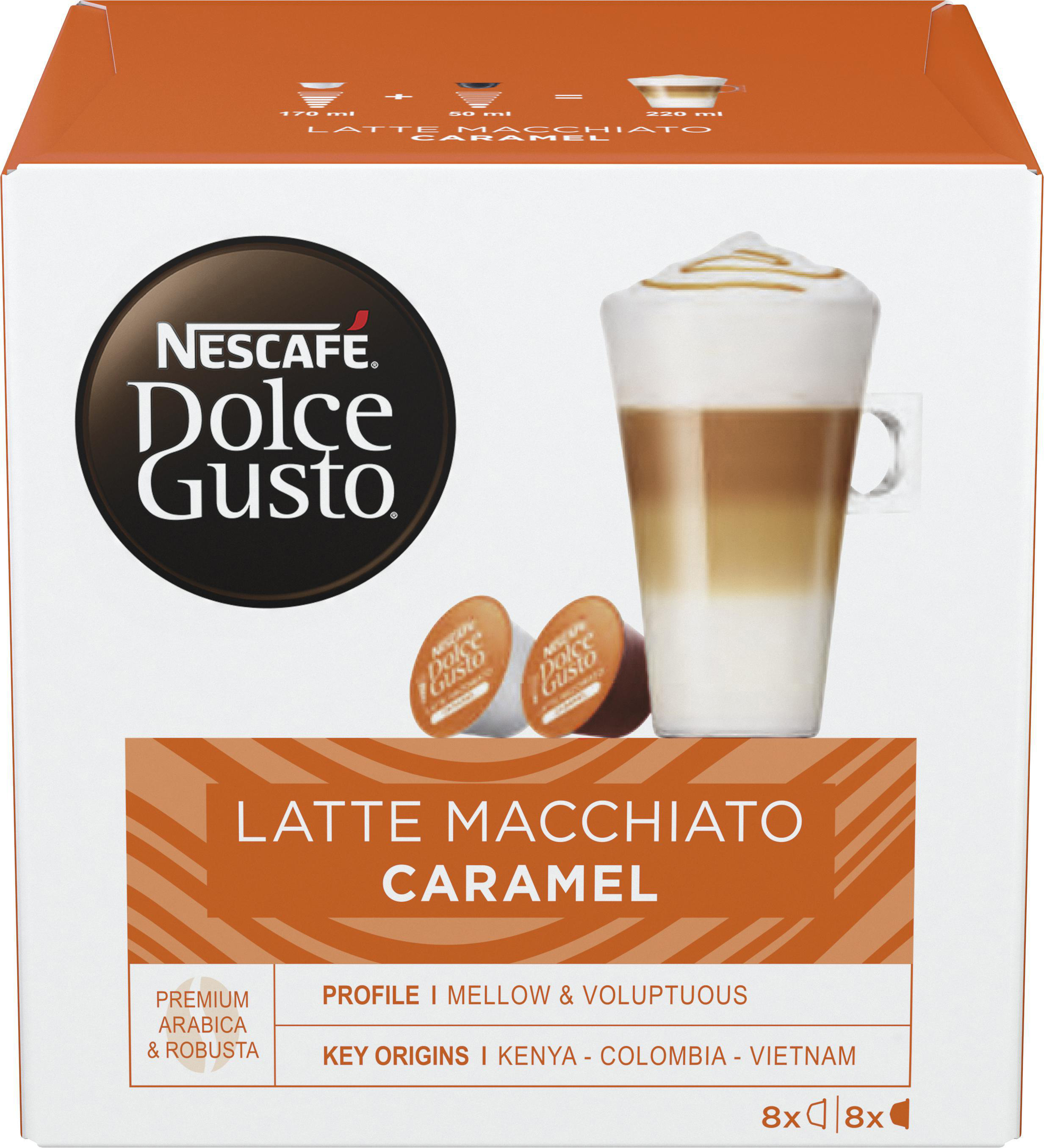 DOLCE Gusto®) Kaffeekapseln Dolce Karamel Latte GUSTO (NESCAFÉ® Macchiato 12136917