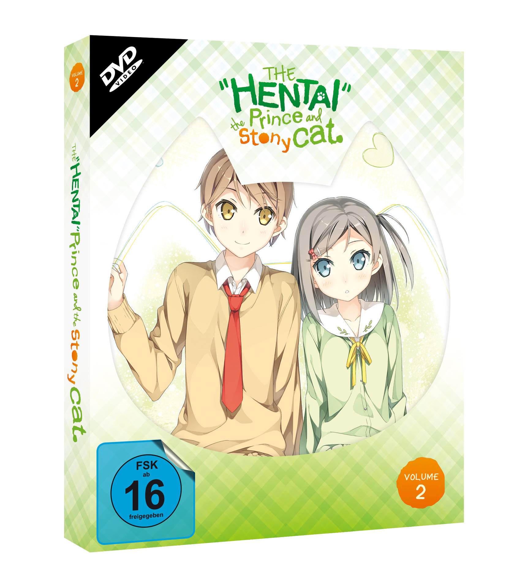DVD-Box mit Anime-Charakteren auf dem Cover. Grün-weißer Hintergrund.