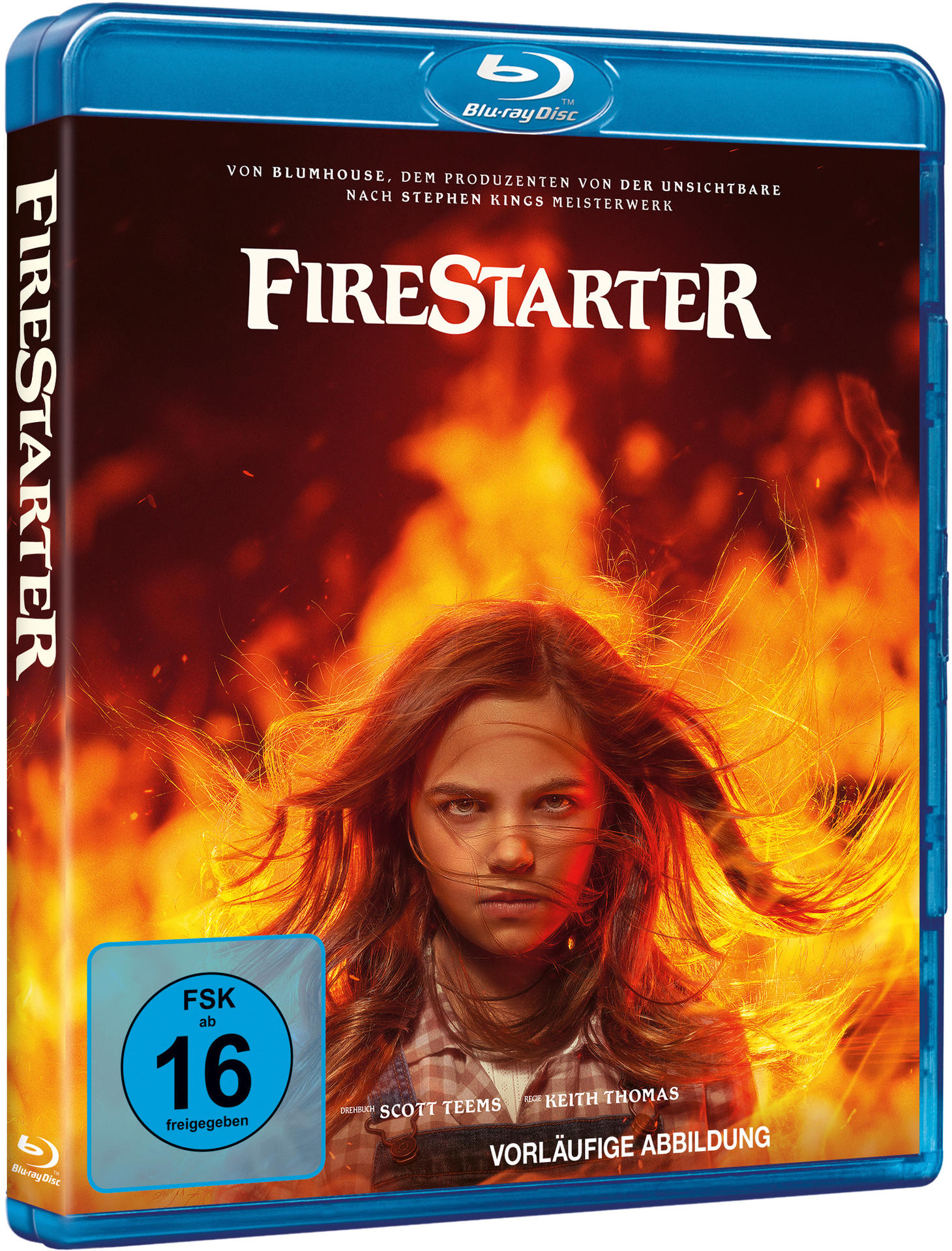 Blu-ray-Disc-Box mit einem Filmplakat darauf. Der Hintergrund ist ein Feuer.
