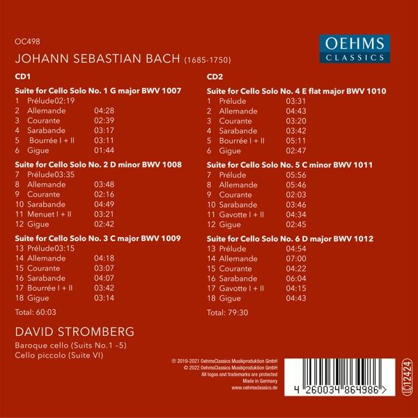 David Stromberg - Suites for Cello solo  - (CD)